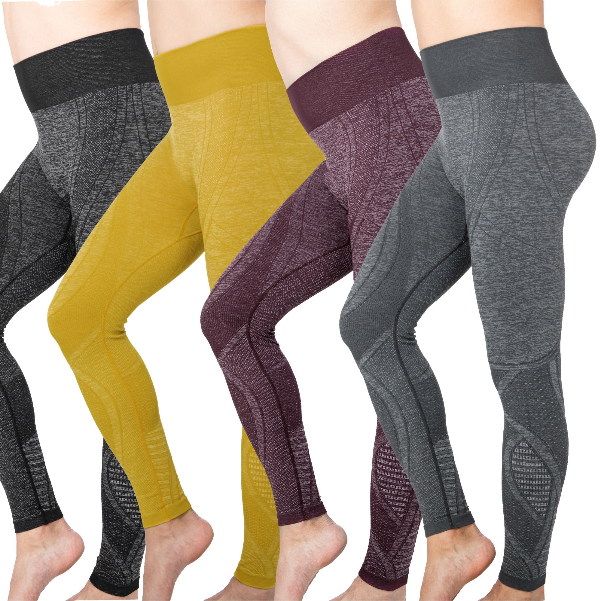 YGOODM Womens High Waist Print Yoga Pants Plus Size with Hidden Waistband Pocket Non-See-Through Workout Capri Leggings