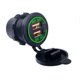 thumbnail image 1 of QC 3.0 Dual USB Cargador De Coche Zócalo Con Cable Impermeable Carga Rápida Toma De Alimentación Para 12V-24V Motocicleta Barco Marino Camión ATV, 1 of 4