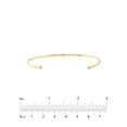 thumbnail image 4 of 14K Yellow Gold 3mm Cuff Bangle with Beaded Ends - Women, 4 of 4