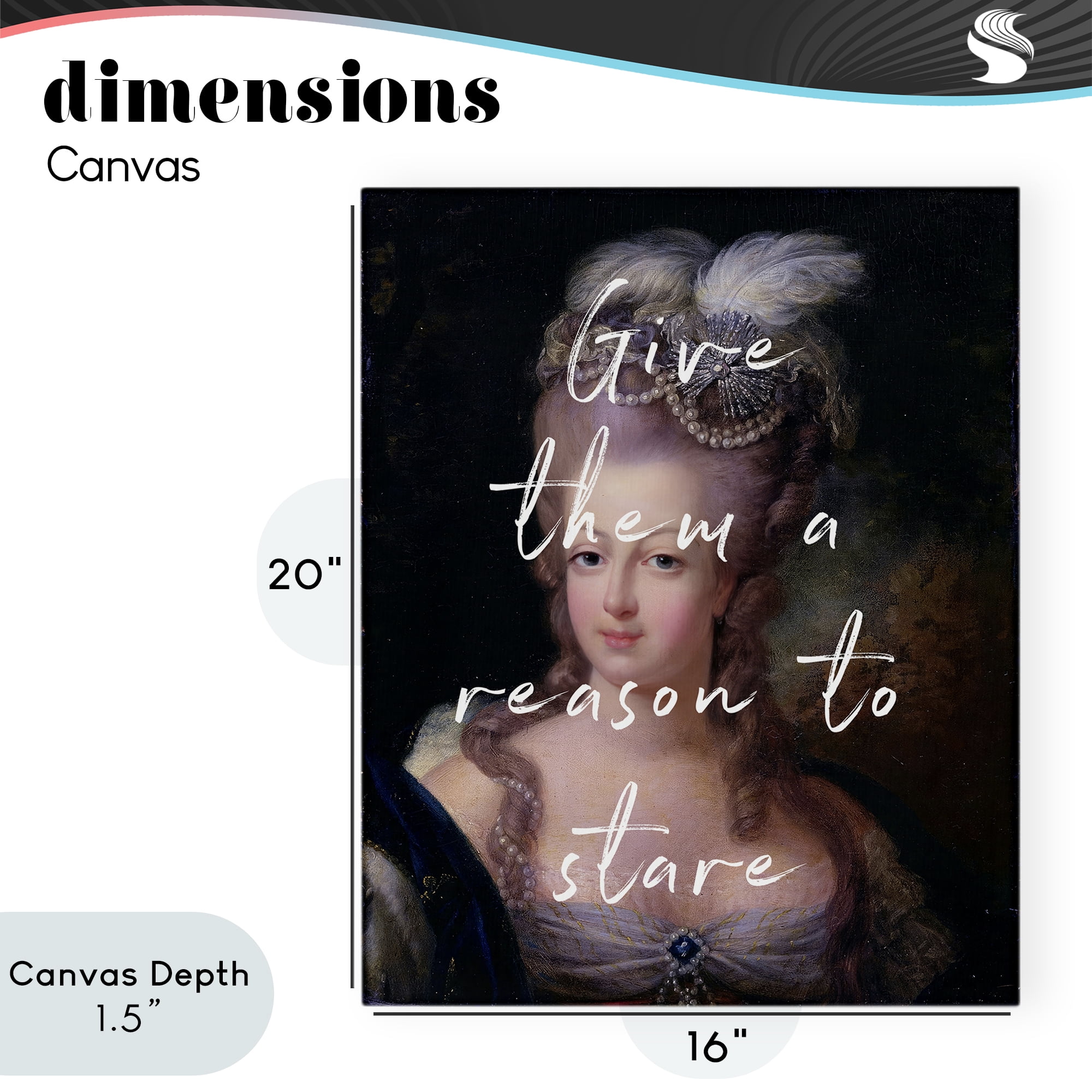 Stupell Industries Give Them A Reason To Stare Canvas Wall Art, design by Tina LeCour