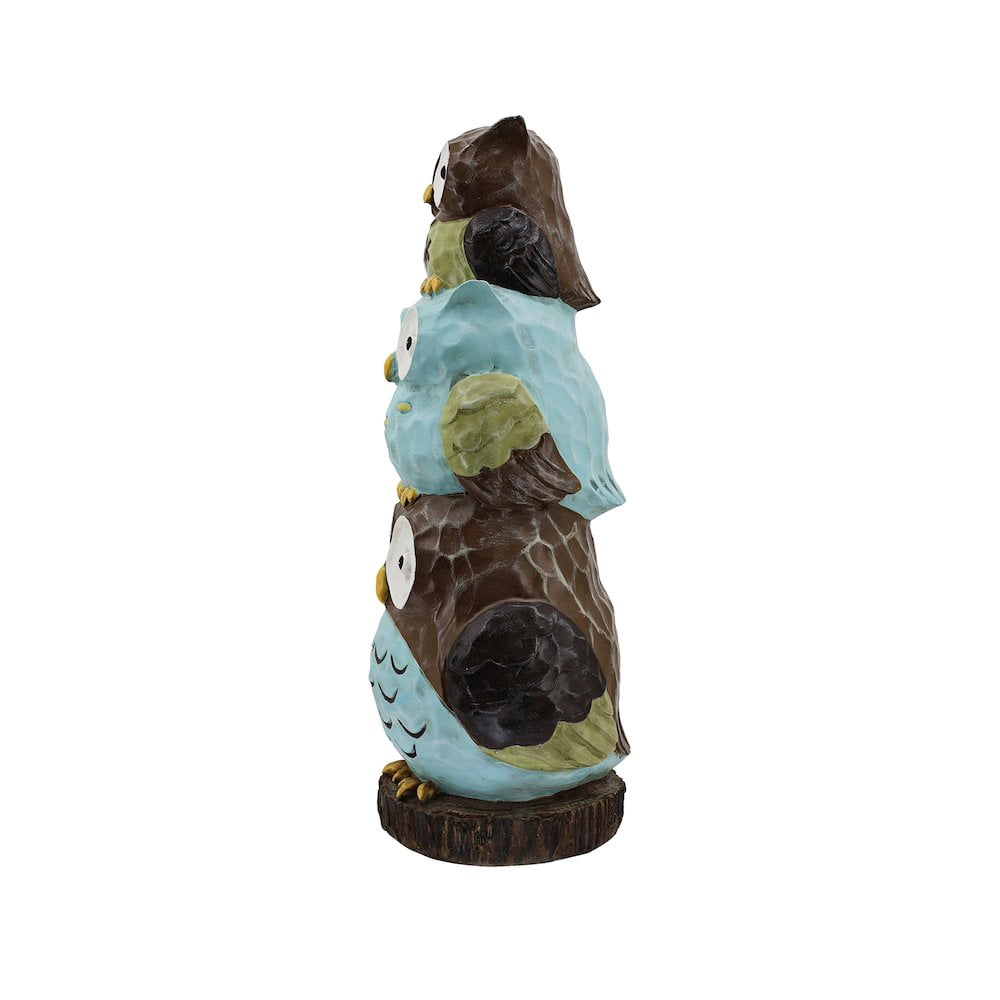 30"H Stacking Owls Garden Statue