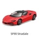 thumbnail image 3 of Bburago-coche modelo Ferrari 488 F40 599 250 458 F12 Portofino 812 Roma SP1 SF90 F8 246 Enzo, simulación estática, aleación fundida a presión, 1:43, 3 of 4