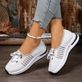 thumbnail image 2 of Women's Ballet Flats with Padded Collar for Ankle Comfort Women's Fly Weaving Middle Elderly Weaving Mesh One Footsteps Lightweight Non Comfortable Walking Breathable Shoes, 2 of 9