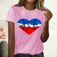 thumbnail image 2 of Blusa informal de manga corta con cuello redondo y estampado suelto de verano para mujer con estilo OAVQHLG3B Store  lin121212, 2 of 4