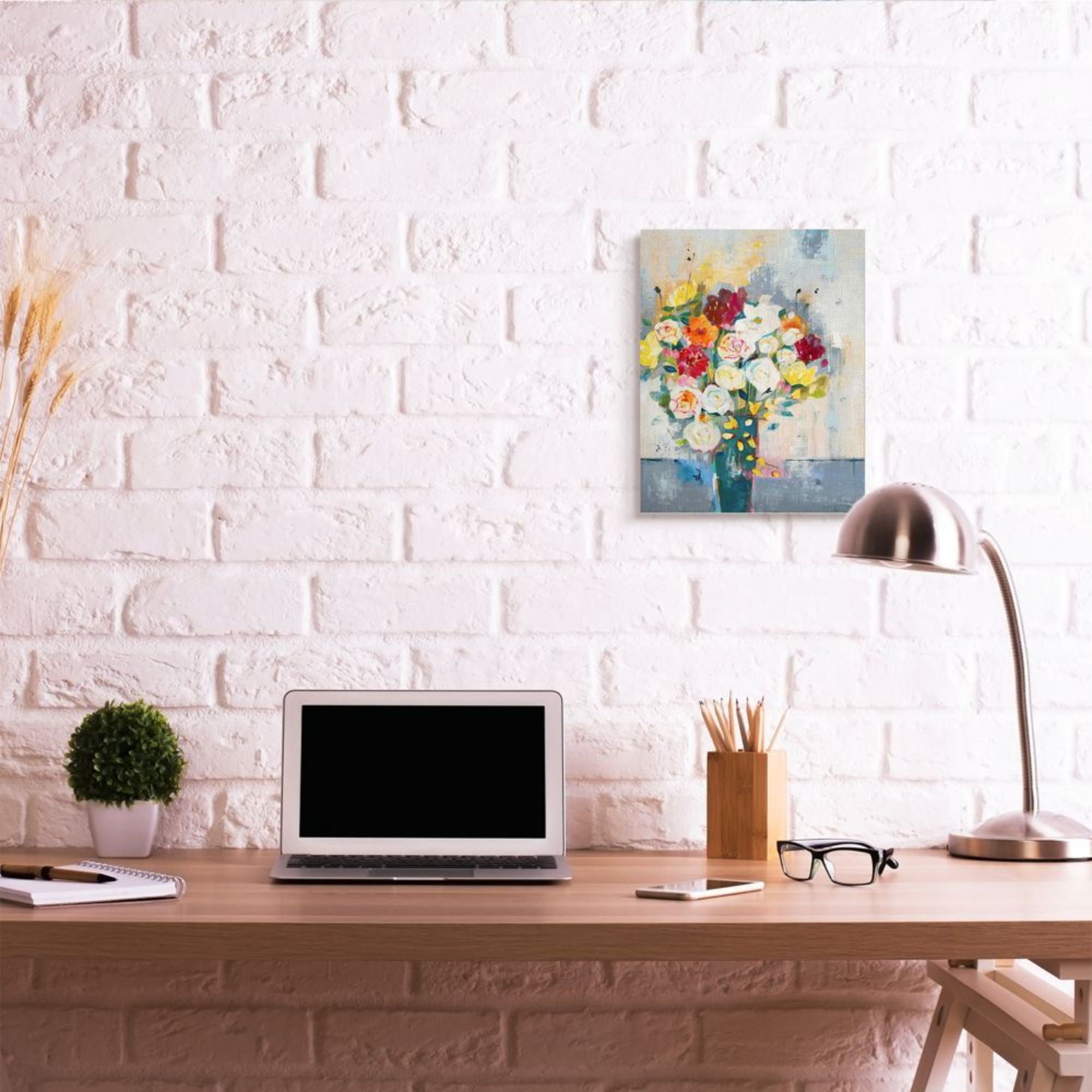 Stupell Industries Roses and Daisies Colorful Abstract Spring Bouquet Design by Third and Wall, 16" x 20"