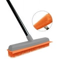 Rubber Push Broom for Hardwood Floor,Carpet Rake Pet Hair Remover Broom
