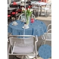thumbnail image 5 of Outdoor Tablecloths with Umbrella Hole & Zipper, Navy Blue Ombre Round Tablecloth 54 Inch, Farmhouse Stripes Modern Abstract Art Waterproof Table Cloth, Patio/Pool/Picnic Table Covers, 5 of 8