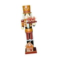 thumbnail image 1 of Estatua de cascanueces de 4 piezas, adorno de escritorio, escultura de cascanueces, decoración navideña para el hogar, chimenea, escritorio, armario., 1 of 9