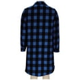 thumbnail image 6 of Plaid Shirt Jackets For Women Lapel Button Down Long Cardigan Casual Stylish Loose Outwear With Flat Pockets (XL, Blue), 6 of 9