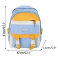 thumbnail image 3 of SUSHANG Men and Women Adult Colorblock Nylon Backpack Fashion Zipper Student School Bag for Travel, School, and Outdoor Activities, 3 of 7