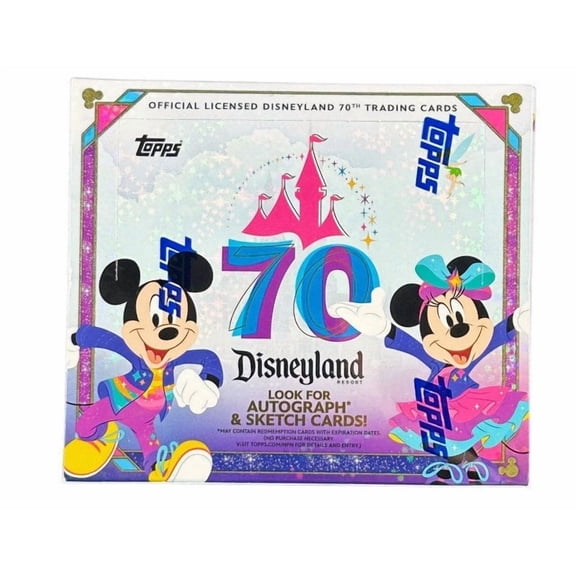 Collectible 2025 Topps Disneyland 70th Anniversary Hobby Box