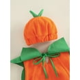 thumbnail image 6 of Franhais Baby Boy's Girl's Romper Set, Round Neck  Pumpkin Shaped Romper + Hat + A Pair of Shoes, 6 of 8