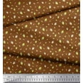 thumbnail image 2 of Soimoi Brown Cotton Voile Fabric Oaknut & Oak Leaves Print Fabric by Yard 42 Inch Wide, 2 of 3