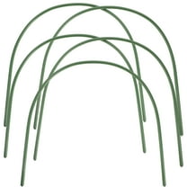 LULULION 5Pcs Garden Hoops Steel Arch Holders Green for Home Use Plant Cover Support