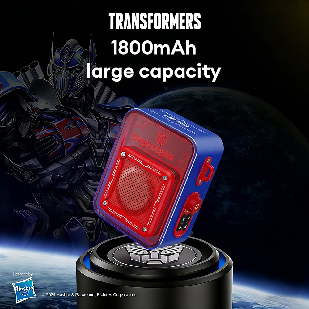 Bluetooth Speaker, Bluetooth 5.4 Smart Wireless Portable Speaker, IPX3 Waterproof Cyber-Style Mechanical Speaker, Supports 2-Unit Interconnected Portable Audio Broadcasting, Blue
