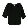 thumbnail image 2 of Joe's Womens Breckyn Knit Blouse, Black, Small, 2 of 2
