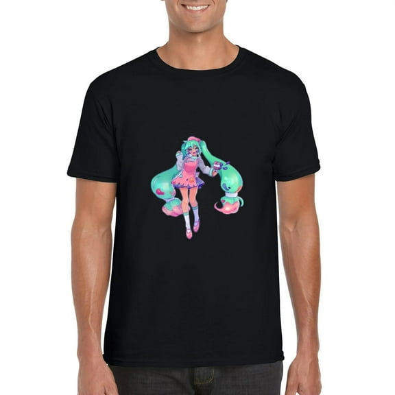 Paintbrush Miku Hatsune Vocaloid Anime Manga Virtual Art T-Shirt, for men & women, up to size 5XL