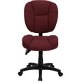 thumbnail image 6 of BizChair Fabric Mid Back Swivel Office Desk Chair with Pillow Top Cushioning, Burgundy, 6 of 6