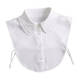 thumbnail image 3 of Rongfmy Faux Collier Faux Collier pour Femmes Accessoires de Complet Professionnels Faux Collier Blanc, 3 of 9