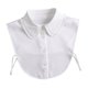 thumbnail image 3 of Blusa de media camisa de cuello falso de gasa elegante con cuello falso falso para Blanco, 3 of 8