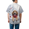 thumbnail image 5 of Playful Bloodhound Welcomes Winter Snowy Day with Cardinal Bird Hawaiian Shirt Breathable Summer Unisex Merch Dog Lover - 2017, 5 of 6