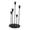 thumbnail image 3 of Candelabro de Metal, candelabro cónico, centros de mesa, decorativo tradicional con 5 cabezales para decoración festiva de fiesta, duradero, 3 of 8
