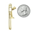 thumbnail image 3 of 14K Gold Trombone Pendant, 3 of 5