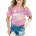 thumbnail image 3 of Hwmodou Toddler Girls Graphic T-Shirt Shirts Teen Kids Boy Girl Short Sleeve Easter Prints T Shirt,2-12Y, 3 of 5