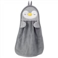 thumbnail image 2 of 3X Toalla de Mano para Colgar, Absorbente, Toalla de Mano para , PingüIno, Pato, Suave y Agradable para la Piel para NiñOs, Gris, 2 of 2