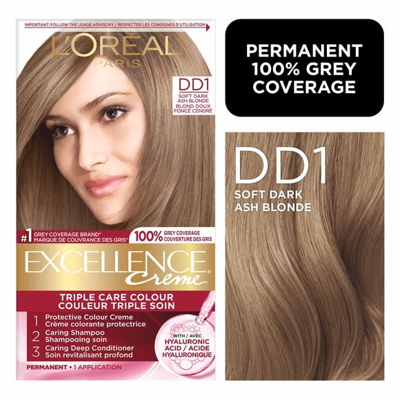 L'Oréal Paris Excellence Crème Hair Dye, Permanent Hair Color with Hyaluronic Acid