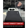 thumbnail image 4 of KBH Center Console Cover for 2011-2016 F250 F350 Super Duty, Middle Console Armrest Lid Cover Protector for Truck Interior Accessories, Black Washable Fabric(Jump Seat Console Only), 4 of 8