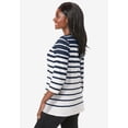 thumbnail image 2 of Jessica London Women's Plus Size Boatneck Tunic Top 3/4 Sleeve Shirt  Loose Fit, 2 of 6