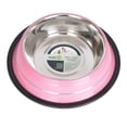 thumbnail image 2 of 2-Pack Color Splash Stripe Non-Skid Pet Bowl, For Dog or Cat, Pink, 96 Oz, 12 Cup, 2 of 7