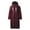 a-Brick Red8031, variant on Women Parkas Warm Lightweight Solid Color Cotton Padded Coats Slim Fit Long Sleeve Zipper Hooded Jacket For Autumn Winter Stylish Outerwear