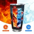 thumbnail image 6 of Susaid Cosmic Red Sparkle Dice Print 20oz Car Cup,Insulated Coffee Cup Fully Spill Proof Travel Coffee Mug, Stainless Steel Tumbler for Work Home Outdoor Car-Straw Three-piece Set, 6 of 8