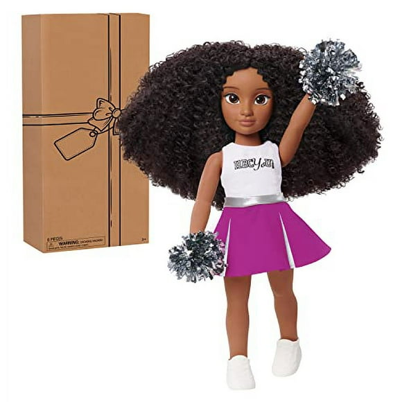 Just Play HBcyoU cheer captain Alyssa Accessoires pour Poupée 18 Pouces, Cheveux Bouclés, Teint Brun Moyen, Conçus et Développés par des Jouets