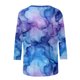 thumbnail image 3 of 3/4 Manga Tops para las Mujeres Impreso Cuello Redondo Blusa, Camisa de Manga Larga Casual para el Uso Diario de la Primavera, 3 of 5