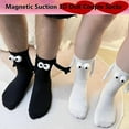 thumbnail image 7 of Holding Hands Socks, Couple Magnetic Hand Socks, Unisex Mid Tube Funny Hand In Hand Socks, 3D Doll Cute Gifts Socks for Women Men (Black&White,4Pairs), 7 of 7