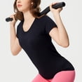 thumbnail image 5 of Roncen Women's Workout Tops Short Sleeve Shirts Yoga Sports Breathable Gym Athletic Top Slim Fit, 5 of 9
