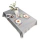 thumbnail image 2 of Mantel con borlas, impermeable, resistente al aceite, de algodón y lino, decorativo, rectangular, gris, 2 of 12