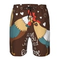 thumbnail image 3 of Salouo Rooster And Chicken Pattern Swim Trunks for Men,Men's Hawaiian Bathing Suit Swimsuits Quick Dry Swimming Board Shorts Beach Shorts with Pockets-Small, 3 of 6