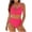 A346 Hot Pink, variant on Bikini Sets for Women Cutout Push up Bikinis Set Ruched Athletic Bathing Suit Flattering Tummy Control Swimwear for Beach Pool S