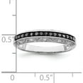 thumbnail image 5 of Sterling Silver Ss Rh Plated White Night Black & Diamond Ring (Size 6) Made In India qr3296-6, 5 of 5