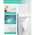 thumbnail image 3 of No Hook Shower Curtain with Snap in Liner, Abstract Galaxy Beautiful Starry Sky Hotel Shower Curtains for Bathroom, Washable Shower Curtain Liner Set with Mesh Top Window, 36"x72", 3 of 6