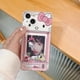 thumbnail image 5 of Funda transparente con patrón de Hello Kitty para iPhone, carcasa suave de TPU con ranura para tarjeta y soporte de bolsillo para modelos 7, 8, 14 Plus, 13, 12, 11 Pro Max, X, XR, XS Max, 5 of 5