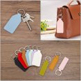 thumbnail image 5 of 4.3" PU Sublimation Keychain Blanks, Leather Key Fob with Rings for DIY Craft Car Key, Black, 4 Pack, 5 of 6