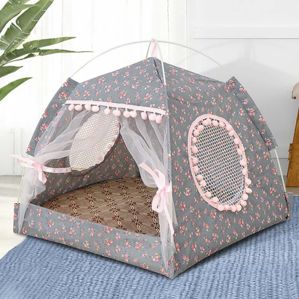 Cute Ice Cream Pet Dog Cat Sofa Bed Tent House Kennel Fold Tent Kitty Puppy Mat 