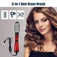 thumbnail image 2 of Unique Bargains 1 Ensemble Brosse Sèche-Cheveux 3-en-1 Ronde Kit de Brosse Rotative à Air Chaud avec 2 Brosses à Friser Détachables à Rotation Automatique, 2 of 8