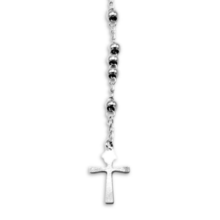 SUNNYCLUE DIY 2 Sets Rosary Making Kit Rosary Necklace Kit - 2 Strands 6mm  8mm White Black Handmade Glass Pearl Beaded Chain, Crucifix, Oval  Centerpiece, Jump R…