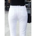 thumbnail image 2 of White Mid Waist Skinny Flare Jeans Women Casual Candy Color Office Denim Pants Korean Classic Stretch Kot Pantolon Slim Vaqueros, 2 of 7